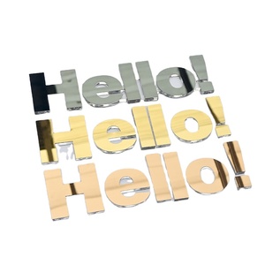 Auto-adhésif acrylique or en trois dimensions personnalisé 3D lettre mur logo logo - Product Image 6