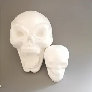 Styrofoam Foam Skulls Polystyrene Skeleton Craft Foam Halloween Party Ornament Stick on Home Wall Decoration