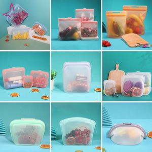 Sacs de conservation alimentaire en silicone transparent de qualité alimentaire 100% platine Lfgb en gros personnalisés, étanches, sans BPA, pour une utilisation en cuisine - Product Image 2