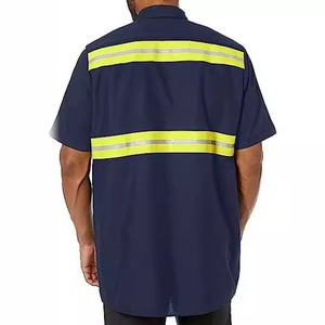 Vestes de travail réfléchissantes en polyester-coton de classe 2 ANSI avec logo personnalisé pour la protection des travailleurs, la soudure, la réparation automobile, les mines de charbon - Product Image 5