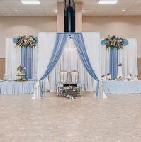 Kit de rideau de fond ou séparateur de pièce en métal réglable en hauteur, portable, avec montage facile pour mariages et événements