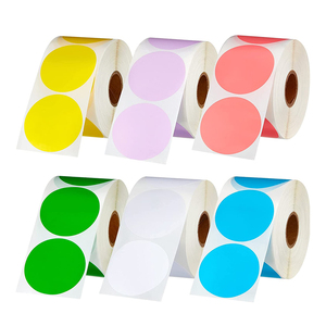 Nhãn Dán Chấm Nhiệt Trực Tiếp Nhiều Màu Tùy Chỉnh Nhãn Dán Nhiệt Tròn 1 "2" Màu Xanh Lá Cây Màu Vàng Hồng Màu Đỏ - Product Image 4