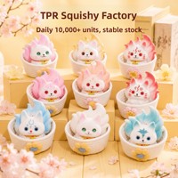 Jouet Squishy Renard à Neuf Queues Anti-Stress, Jouet Sensoriel en Colle Souple, Chaton Mignon, Décoration de Bureau pour Enfants Filles Garçons, Développement Sensoriel