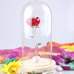 <span class=keywords><strong>Rose</strong></span> <span class=keywords><strong>en</strong></span> cristal K9 sculptée à <span class=keywords><strong>la</strong></span> main, style unique, élégante, <span class=keywords><strong>La</strong></span> <span class=keywords><strong>Belle</strong></span> <span class=keywords><strong>et</strong></span> <span class=keywords><strong>la</strong></span> Bête, avec couvercle <span class=keywords><strong>en</strong></span> <span class=keywords><strong>verre</strong></span>, pour cadeau de Noël, souvenir - Product Image 4