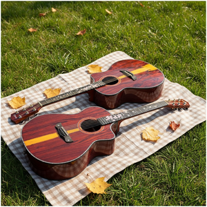 <span class=keywords><strong>ก</strong></span>ีตาร์โปร่งคุณภาพสูง หน้าไม้โคโคโบโลแท้ ฟิงเ<span class=keywords><strong>ก</strong></span>อร์บอร์ดไม้โรสวูด คอไม้มะฮอก<span class=keywords><strong>ก</strong></span>านี เคลือบเงา ระดับมืออาชีพ - Product Image 6