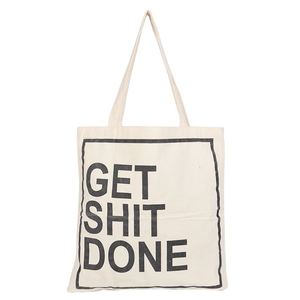 Bolsas de Tela Ecológicas Estilo Europeo, Forma Cuadrada, Uso Diario, Patrón de Letras, Reutilizables, Recicladas, con Logotipo Personalizado - Product Image 1
