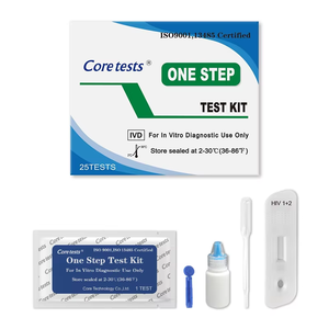 Kit <span class=keywords><strong>de</strong></span> Detección Rápida <span class=keywords><strong>de</strong></span> Antígenos HIV 1+2 <span class=keywords><strong>de</strong></span> Laboratorio Médico Clase III KUER para el Diagnóstico <span class=keywords><strong>de</strong></span> Enfermedades Infecciosas - Product Image 2