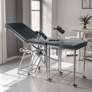 Meja ujian ginekologi baja tahan karat Premium dengan pengaduk dan fitur infus yang dapat disesuaikan untuk prosedur klinis rumah sakit - Product Image 3