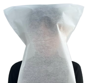 Capuche de protection jetable en non-tissé pour cheveux et maquillage