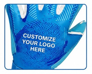 Gants de gardien de but professionnels personnalisés de haute qualité, très demandés, en caoutchouc bleu pour l'extérieur - Product Image 4