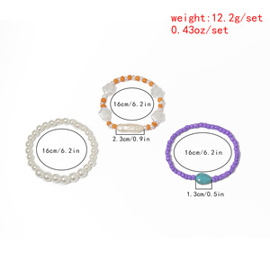 En gros 3 Pcs/Lot Bohème Imitation Perle Étoile Bracelets Réglable Bracelet En Pierre Naturelle pour Les Femmes Bijoux - Product Image 3