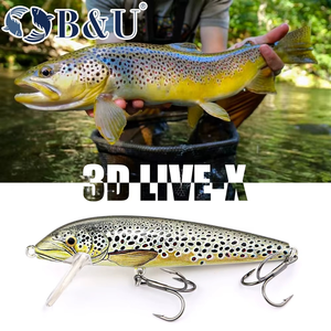 Señuelo de Pesca B&U JT38 de 81 mm y 13.9 g, Hundimiento Completo en la Columna de Agua, Tecnología de Impresión 3D, para Pesca de Lubina, Trucha y Perca en Agua Salada y Dulce - Product Image 5