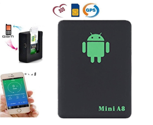 Free Shipping Mini GPS Tracker A8 GSM/GPRS Tracking Chip Device with SOS Panic Button GPS Tracker Black Portable SOS Alarm