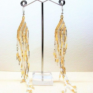 Pendientes de cuentas Miyuki Hechos a Mano Felicidad - Product Image 1