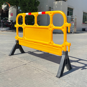 Barrera de Plástico HDPE Moldeada por Soplado 1350A, Barrera de Seguridad de Plástico para Control de Multitudes con Panel Publicitario - Product Image 2