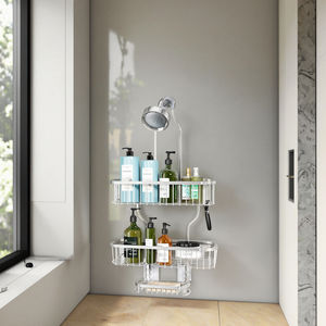 Estante de ducha de metal OEM con almacenamiento de jabón de champú Estante de baño de pared de aluminio sin perforaciones - Product Image 6