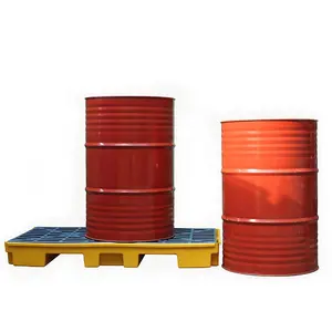 Oil Spill Drum Containment Anti Pallet For Drums Poly Real Type 1Drum 2200L Bunded Pallets Price Lab Tray With Grid