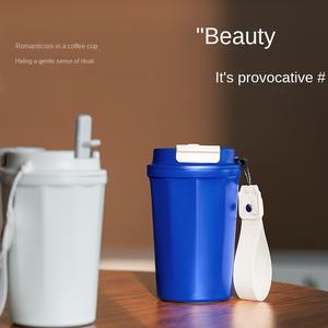 2025 nouvelle tasse thermos Double couche en acier inoxydable 316 tasse à café Performance sous vide chaud avec Double paille à boire - Product Image 1