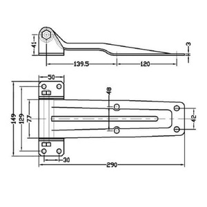 Stainless Steel <b>Refrigerated</b> Truck Door Hinge 270 Degree <b>Container</b> Door Strap Hinge - Product Image 4
