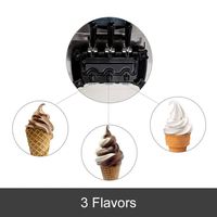 Machine à crème glacée portative de dessus de table de 220V mini petite machine à crème glacée automatique de 3 saveurs