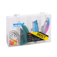 Kit de pêche 39 pièces, leurres et accessoires, ensemble de pêche pour eau douce et eau salée