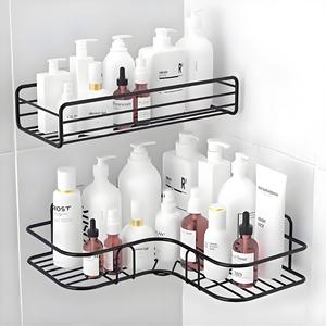 Panier de rangement mural en métal à un niveau <span class=keywords><strong>pour</strong></span> salle de bain, organisateur <span class=keywords><strong>d</strong></span>'articles de toilette et <span class=keywords><strong>d</strong></span>'épices <span class=keywords><strong>pour</strong></span> douche, vente en gros <span class=keywords><strong>d</strong></span>'usine - Product Image 1