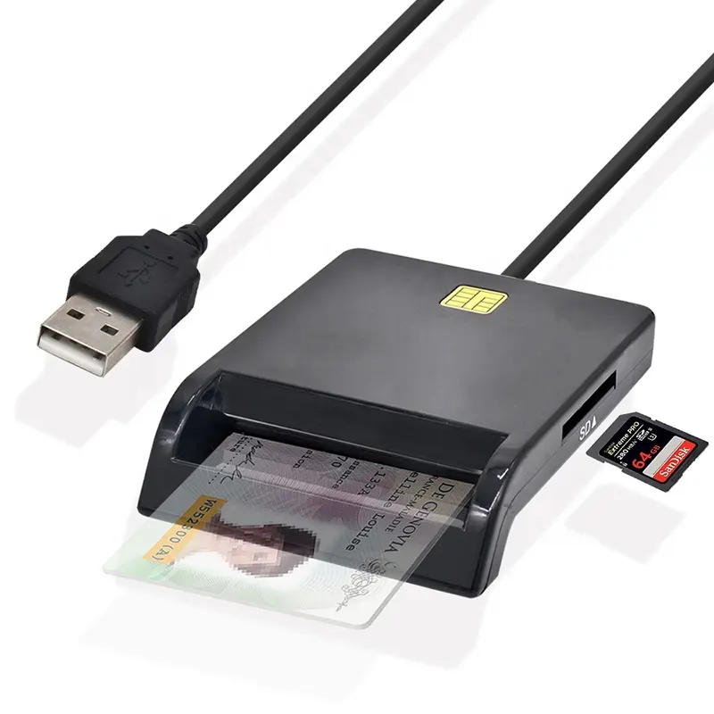 USB CAC akıllı kart okuyucu desteği SD TF SIM USB kart okuyucu kart okuyucu