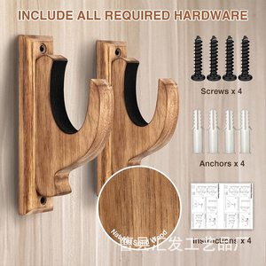 Support mural en bois pour armes à feu, organisateur de rangement pour fusils et carabines, durable, multi-usages, pour la maison - Product Image 5