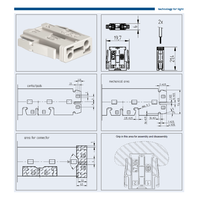 Connecteur de panneau LED Zhaga Book 26 BJB 47.304.1001-0, connecteur à enfoncement à 2 pôles pour éclairage linéaire