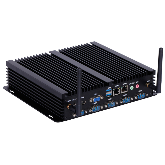 Chinese Manufacturer Mini Pc with Serial Port Fanless with Intel J1800 J1900 DDR3 8G WIFI/4G/BT HDMI VGA for Industry Kiosk Pos