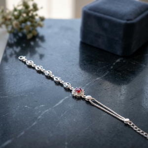 Zilvara Women's Elegant Sterling <b>Silver</b> 9.8g Wrap Fashionable Trendy <b>Charm</b> <b>Bracelet</b> - Product Image 4