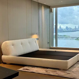 Collezione Evergo 3D Max per Design d'Interni: <span class=keywords><strong>Letto</strong></span> Moderno in Tessuto con Testiera Trapuntata, Struttura in Legno, Soluzione Chiavi in Mano - Product Image 1