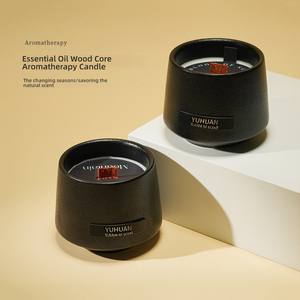 Idea de regalo de San Valentín fragante de gama alta para la decoración del hogar Núcleo de madera Aromaterapia Aceite vegetal Velas de cera de soja - Product Image 4