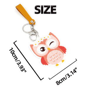 3D hiboux DIY Diamant Art <span class=keywords><strong>Peinture</strong></span> Kits À La Main Porte-clés Jouet Porte-clés Éducatif Et Créatif Pâte Jouets pour Enfants Garçons Et Filles - Product Image 6