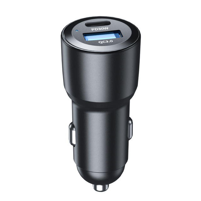 Gaoyi Model C Portable Car Charger with Type-C and USB Ports-60W Fast Charging PD 3.0 & QC3.0 5V/3A OEM