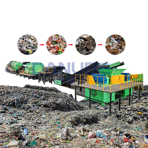 Ligne de tri des déchets de déponnement de 120 tonnes, installation de séparation des déchets, machine de recyclage des déchets usagés - Product Image 1