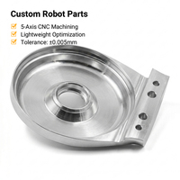 Piezas de Acero Inoxidable/Aluminio 7075 Mecanizadas por CNC de 5 Ejes de Alta Precisión Personalizadas para Carcasa de Actuador de Articulación de Robot Humanoide