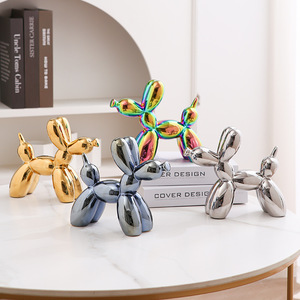 Statues décoratives créatives en céramique plaquée or sur le thème des plantes <span class=keywords><strong>et</strong></span> des animaux, style Art Déco, petits accents décoratifs pour la maison, sculptures pour mariage - Product Image 4