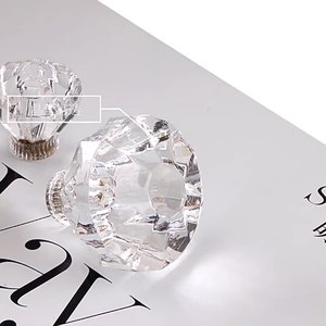 Acrylic <b>Crystal</b> Single-Hole Plastic Handle for Kitchen Cabinets and Dressers Plastic Drawer Wardrobe Door Furniture Accessory - Product Image 4