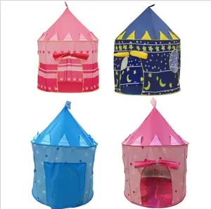 Castillo azul de juguete para niños y niñas, casa de juegos infantil, tienda de campaña