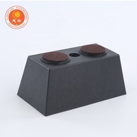 Pieds de canapé décoratifs trapézoïdaux noirs de 70 mm de haut en plastique, base de pied de table moderne pour chambre, extérieur, hôpital, atelier - Vente en gros