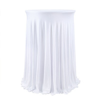 Nappe Ronde Lavable en Tissu Polyester en Gros – Housses de Table Rondes en Lin pour Événements