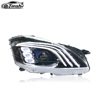 Phares LED 12V à 3 lentilles de style Maybach pour Mercedes-Benz Classe S W221 (2006-2012) avec feux de jour (DRL)