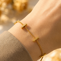 Bracelet chaîne en acier inoxydable plaqué or, bijoux minimalistes tendance pour femmes, accessoires de mode quotidiens, vente en gros