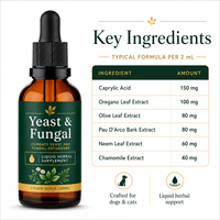 Complément Liquide Premium pour Animaux de Compagnie : Soutien Contre les Mycoses à Base d'Origan et d'Extrait de Neem pour le Bien-être Quotidien des Chiens et des Chats