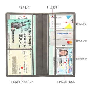 Portadocumentos para Registro y Seguro <span class=keywords><strong>de</strong></span> Automóvil, Cartera para Documentos <span class=keywords><strong>de</strong></span> Automóvil, Portadocumentos <span class=keywords><strong>de</strong></span> Cuero PU Premium - Product Image 3