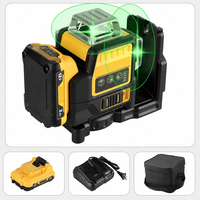 360 °   Niveau laser vert autonivelant rotatif 12 lignes, niveau laser 3D, batterie au lithium, outil de marquage pour la construction en extérieur