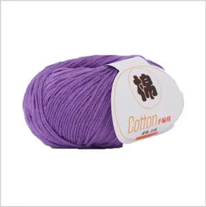 High quality 100% cotton yarn 50g for crochet knitting