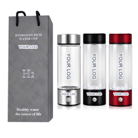 Bouteille d'eau intelligente portable 2024, bouteille d'eau hydrogénée ionisée 2021, eau alcaline hydrogénée, gobelet à eau riche en hydrogène