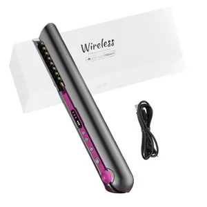 special design secure portable rechargeable cordless usb hair straightener good quality flat iron easy to storage